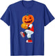 Halloween Baseball Pitcher Pumpkin Head Scary Gift T-Shirt - T-Shirt | Royal