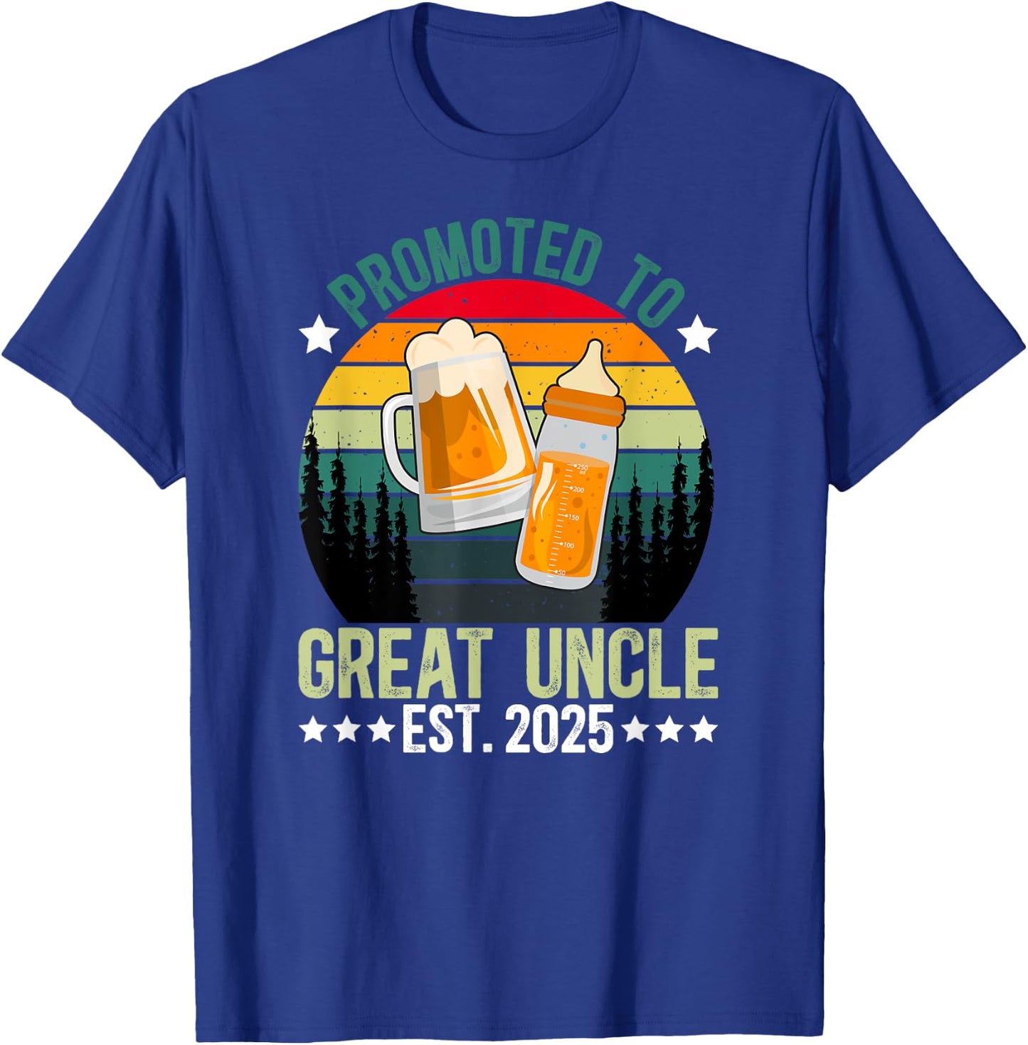 Promoted To Great Uncle 2025 New Great Uncle To Be 2025 T-Shirt - T-Shirt | Royal