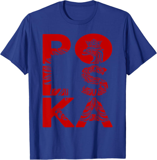 Polska Original Crowned Eagle Poland Coat of Arms T-Shirt - T-Shirt | Royal