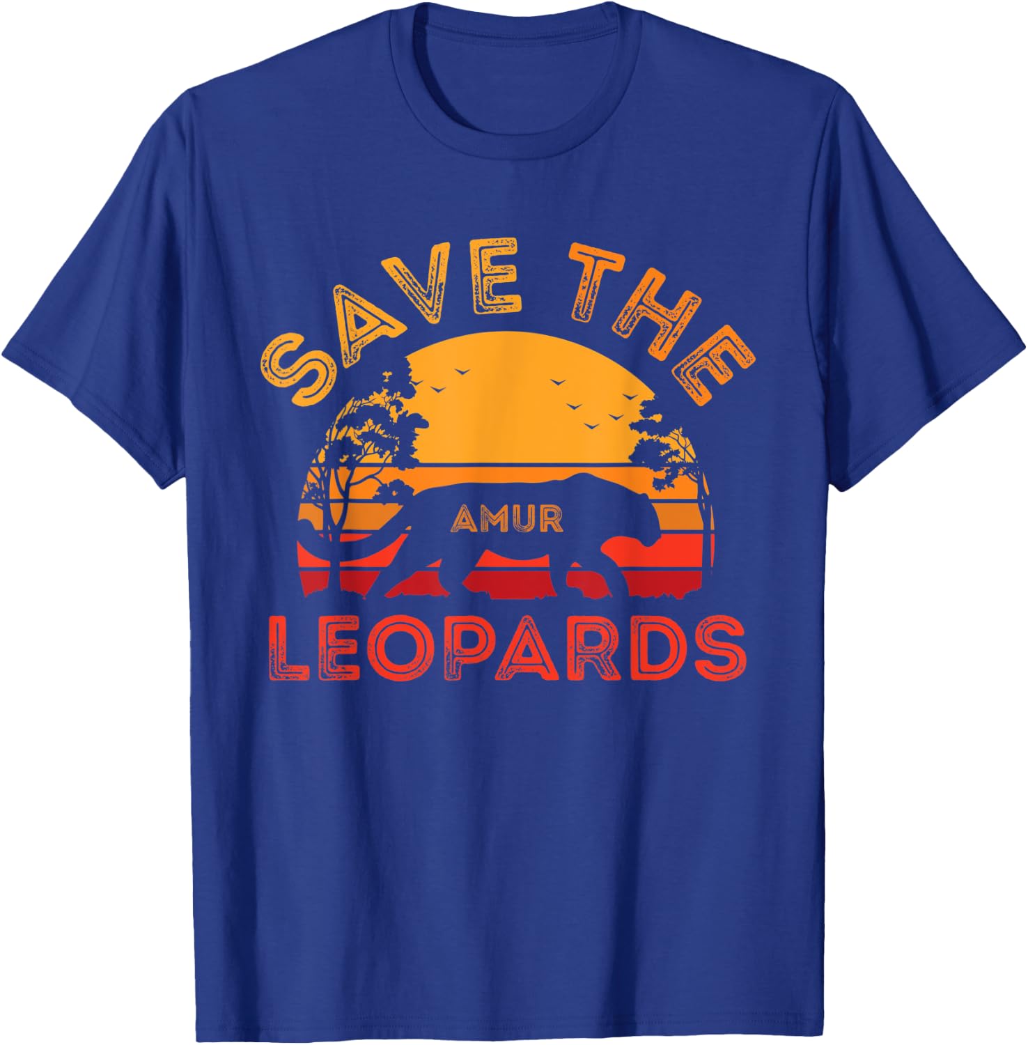 Save the Amur Leopard Shirt Animal Lover Vintage Retro Gift T-Shirt - T-Shirt | Royal