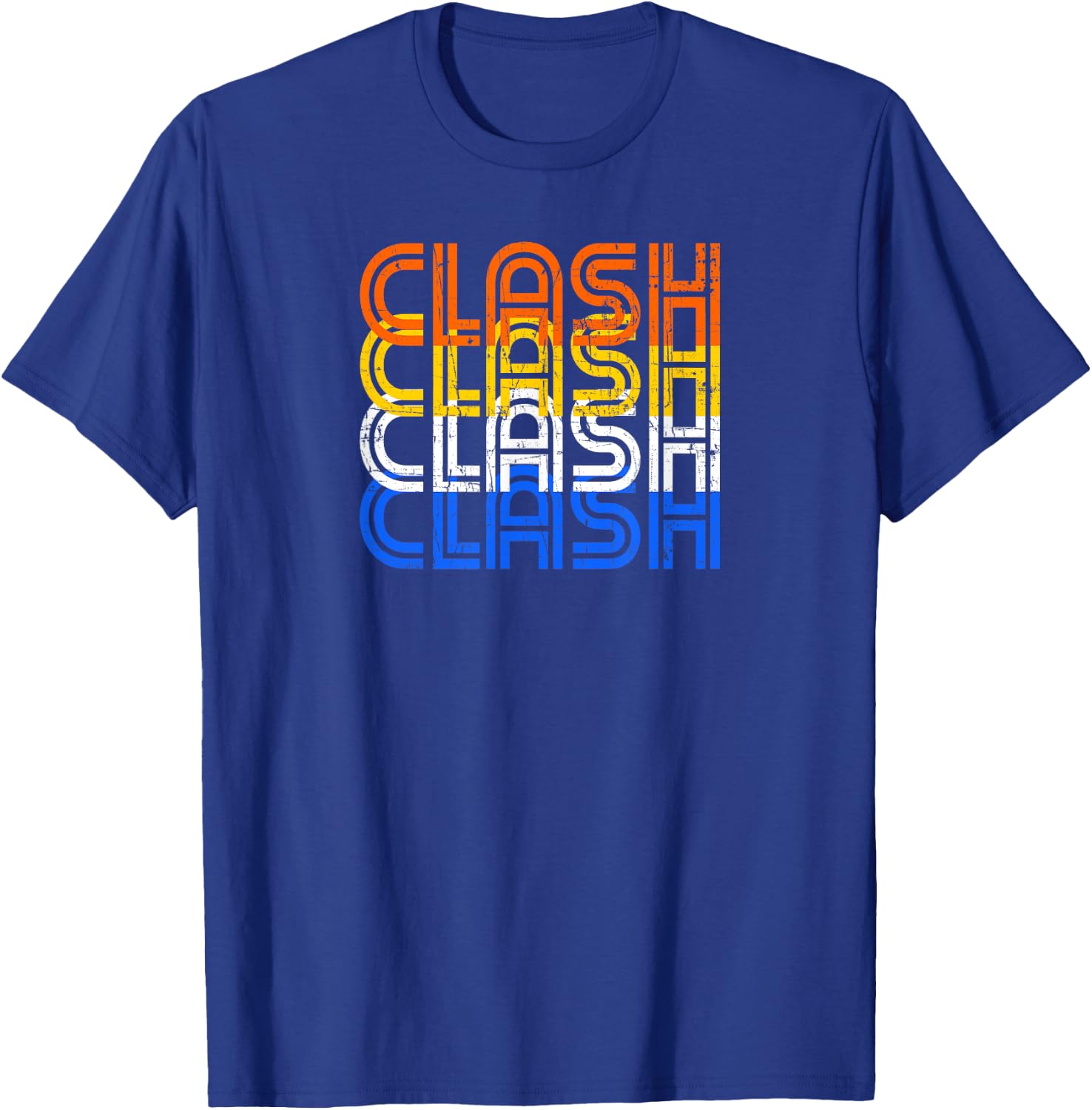 Clash Vintage Retro Text - Clash On Shirts T-Shirt - T-Shirt | Royal