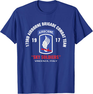 Sky Soldiers 173rd Airborne Combat Team T Shirt T-Shirt - T-Shirt | Royal