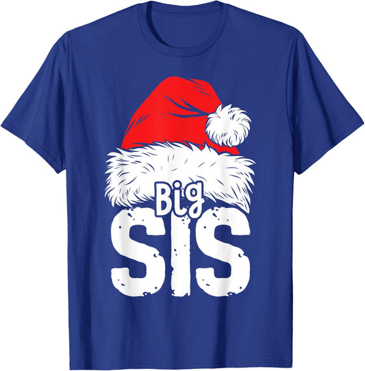 Sister Big Santa Christmas Family Matching Pyjamas Xmas T-Shirt - T-Shirt | Royal