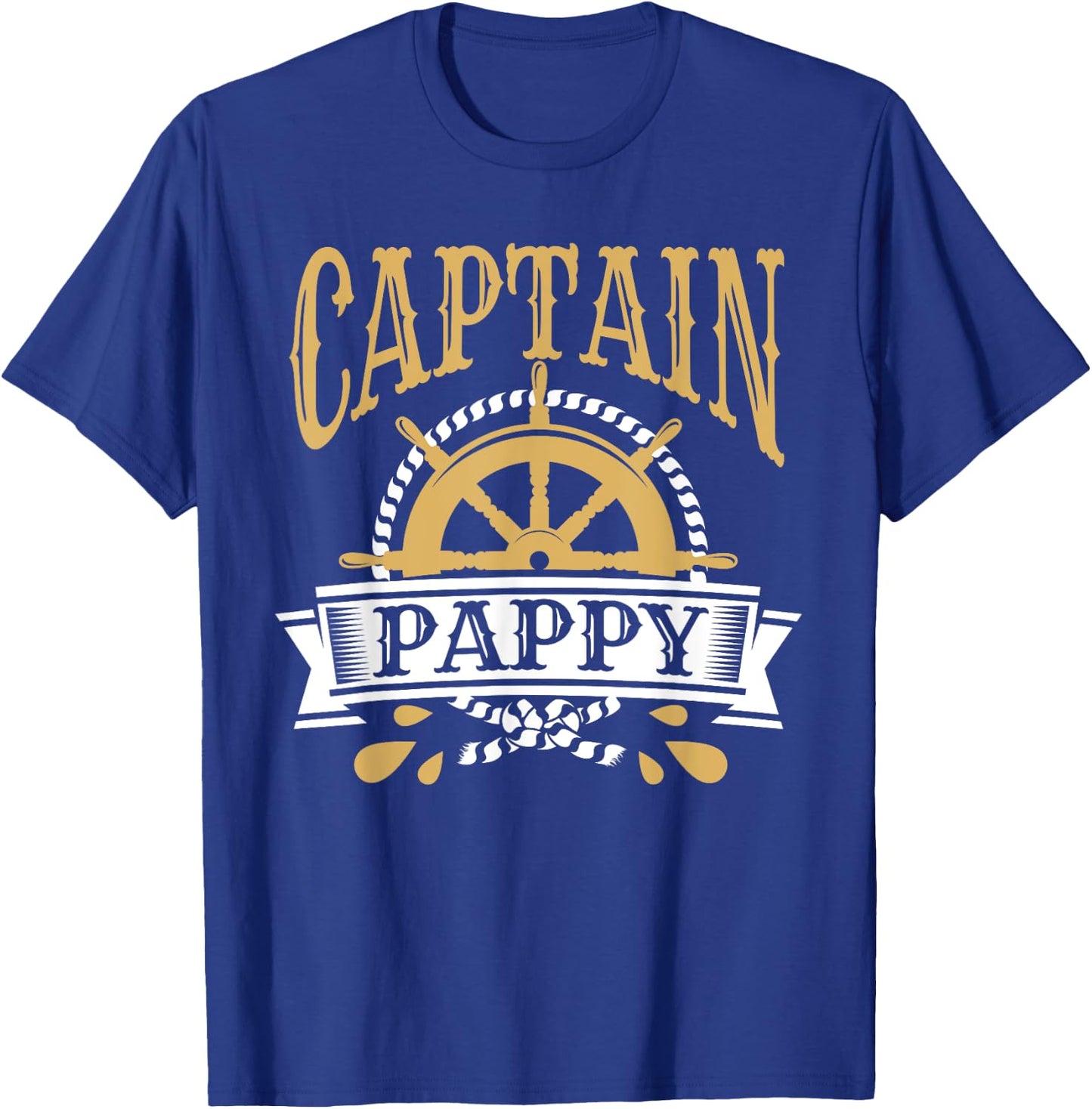 Captain Pappy Pirate Party Father's Day T-Shirt - T-Shirt | Royal