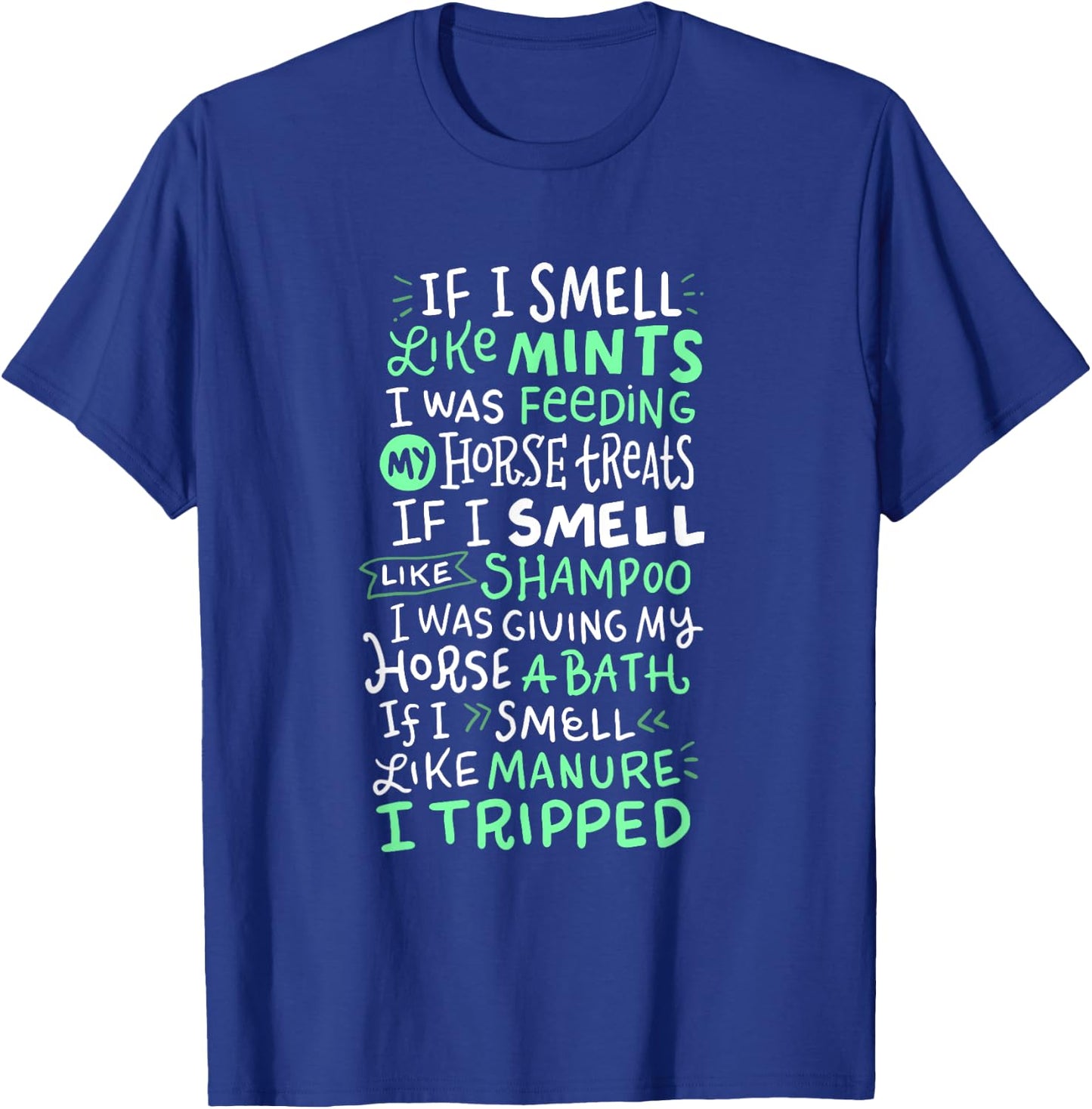 Funny Horse Gifts, Horse Lover Ladies Equestrian T-Shirt - T-Shirt | Royal