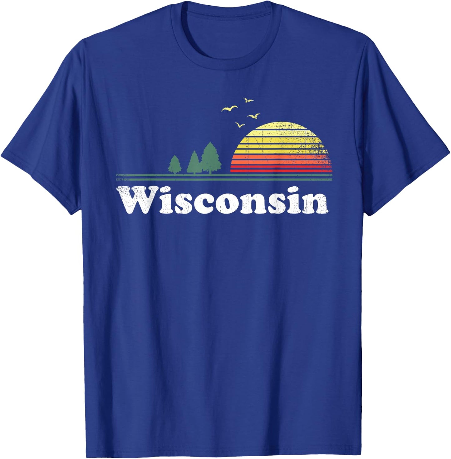 Retro Wisconsin State Park WI Home Design T-Shirt - T-Shirt | Royal