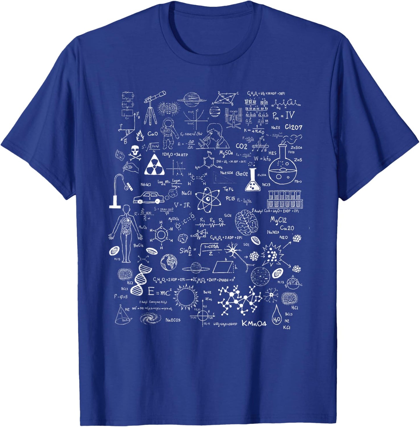 Science Physic Math Chemistry Biology Astronomy T-Shirt - T-Shirt | Royal