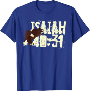 Eagle - Christian Faith Bible Verse - Isaiah 40:31 Soaring T-Shirt - T-Shirt | Royal