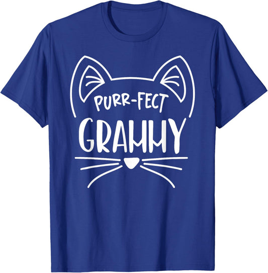 Purr-fect Grammy Cat Meow T-Shirt - T-Shirt | Royal