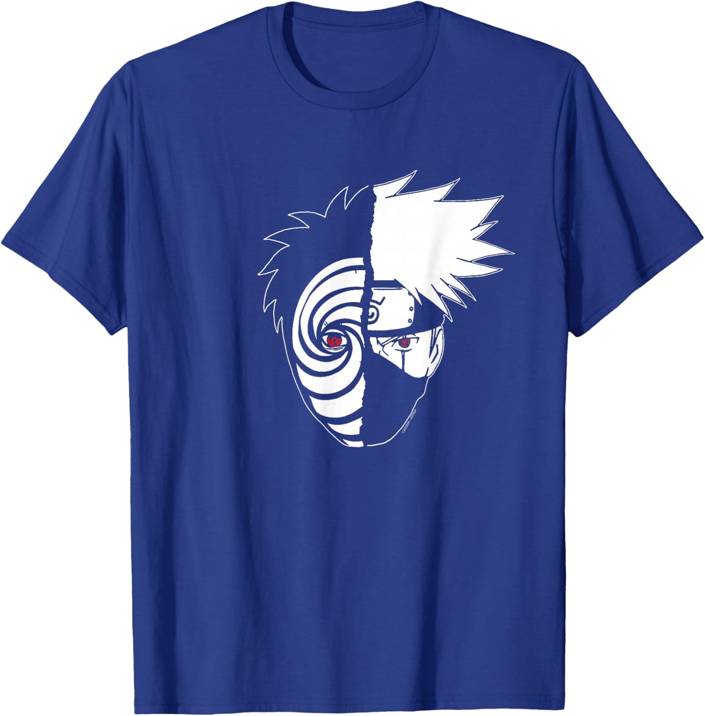 Naruto Shippuden Kakashi Tobi Split Face Anime T-Shirt - T-Shirt | Royal