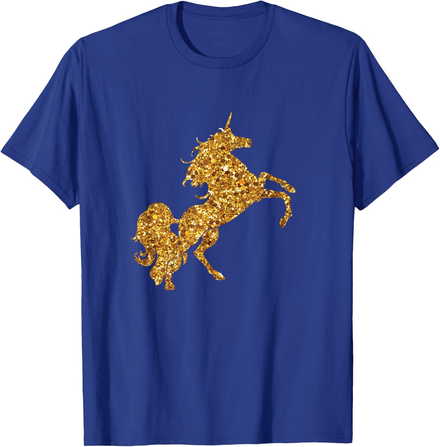 Gold Glitter Style Unicorn T Shirt T-Shirt - T-Shirt | Royal