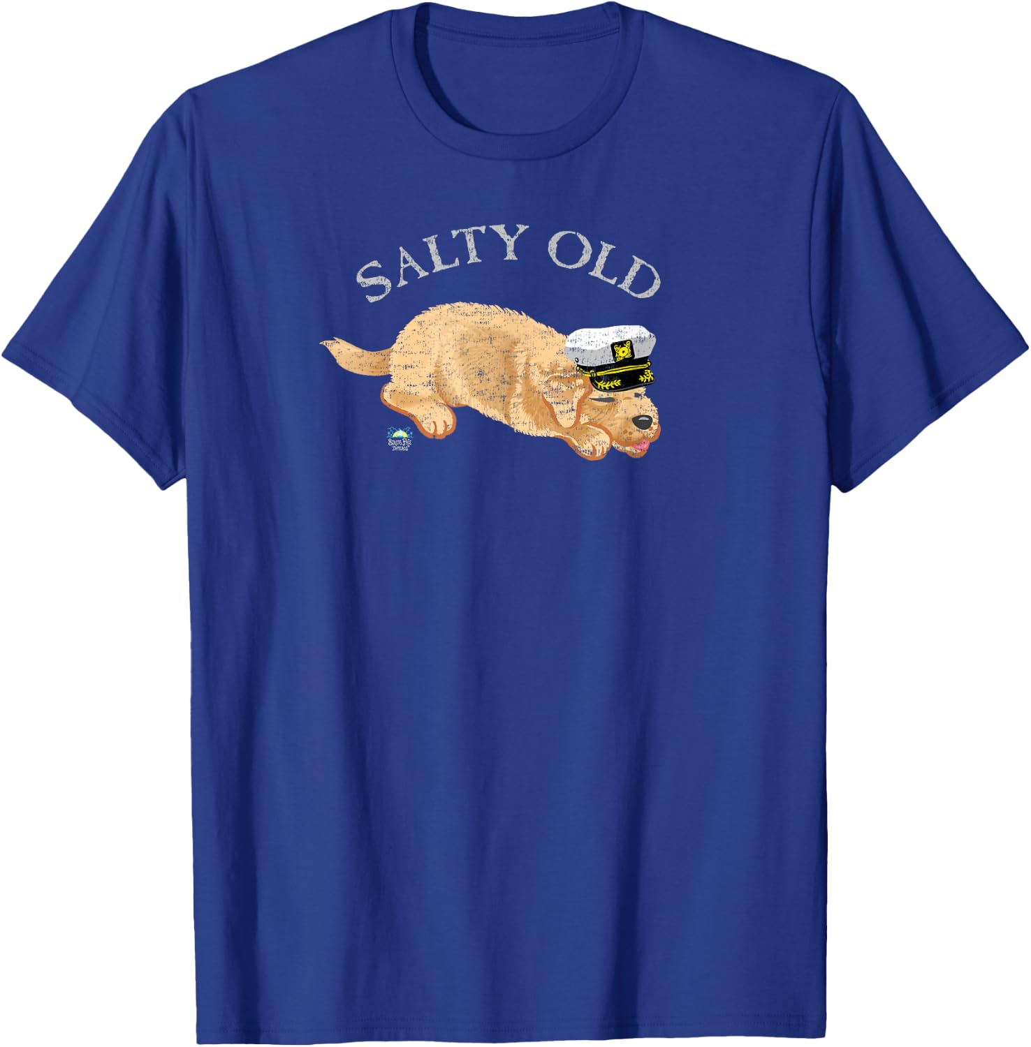 Salty Old Dog Puppy Men Women Girls Kids T-Shirt - T-Shirt | Royal
