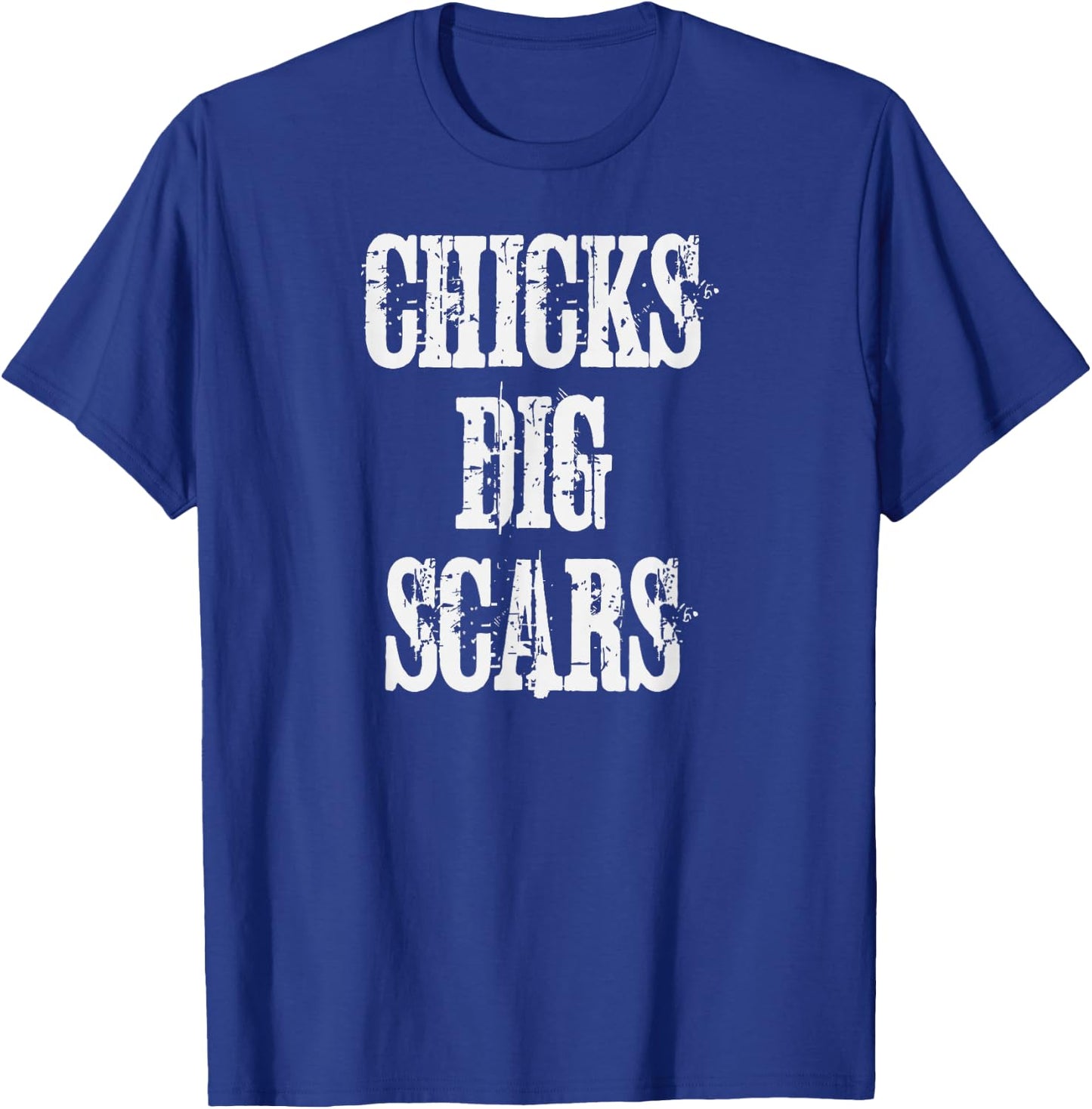 Chicks Dig Scars Congenital Heart Defect Heart Warrior T-Shirt - T-Shirt | Royal