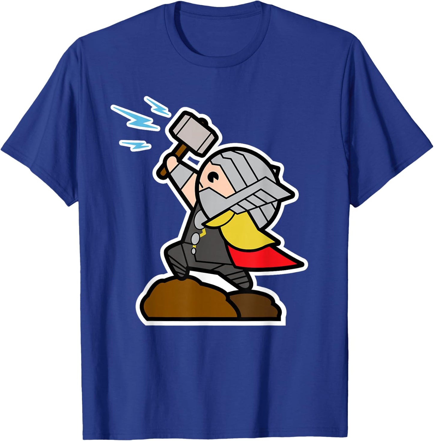 Marvel Thor Mjolnir Hammer Cute Kawaii Graphic T-Shirt - T-Shirt | Royal