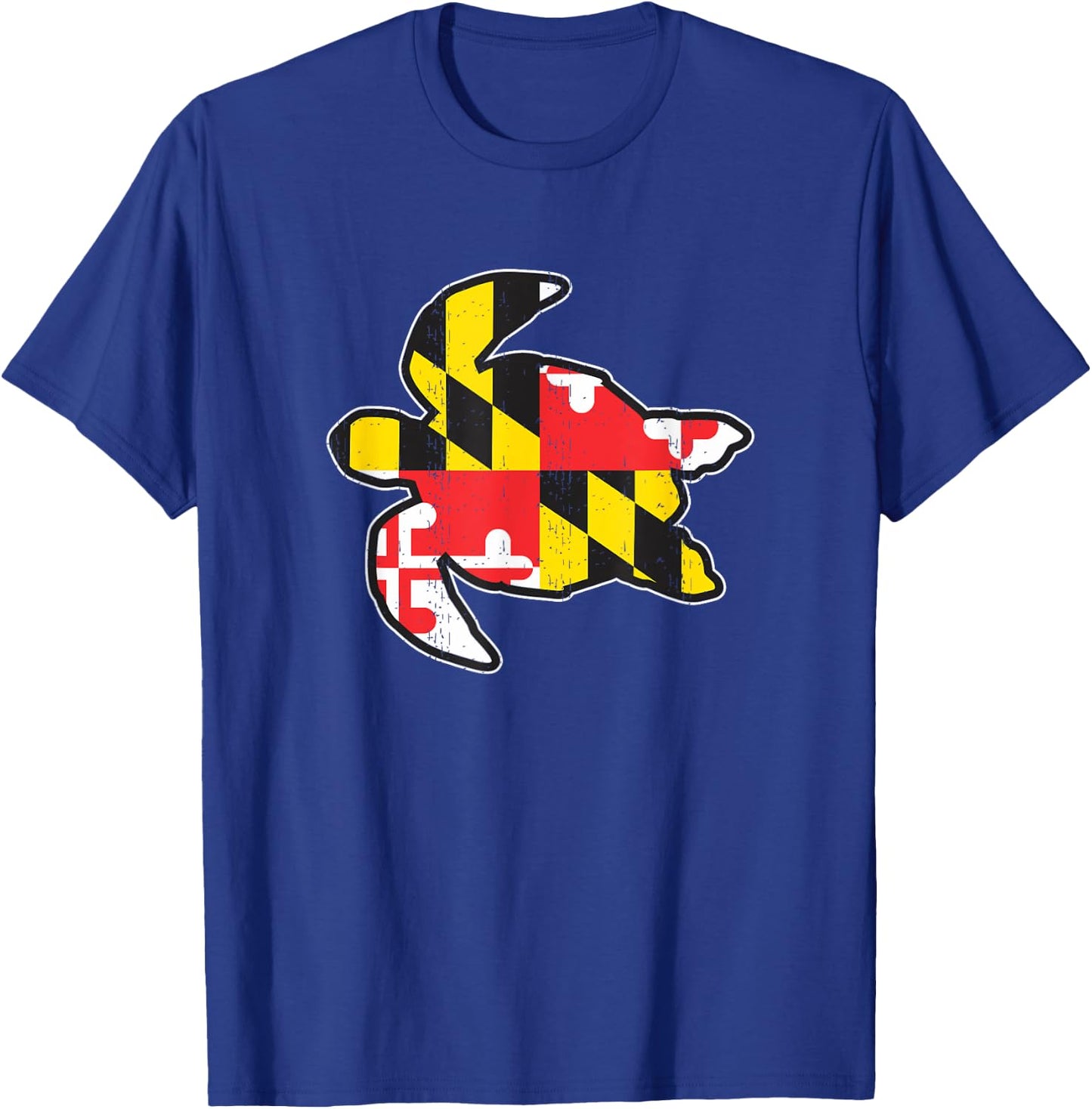 Maryland State Flag Turtle Shirt Funny reptile T-Shirt - T-Shirt | Royal