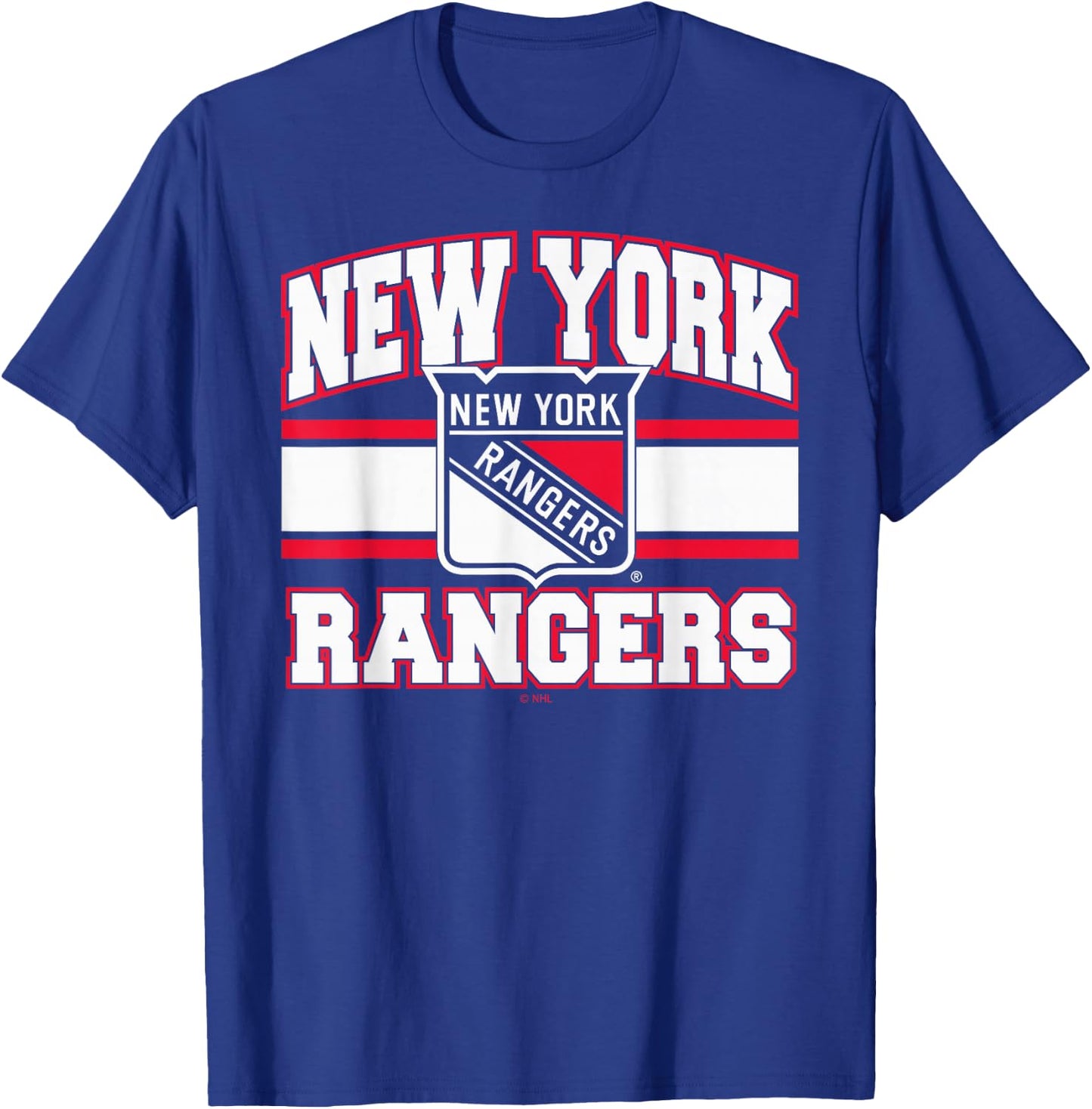 New York Rangers Stripe Royal Blue Officially Licensed T-Shirt - T-Shirt | Royal