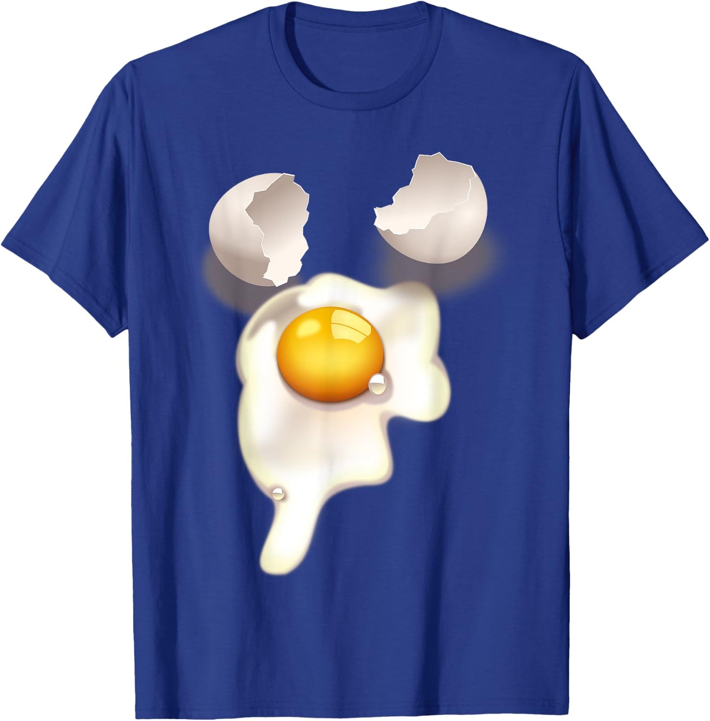 Graphic No Words Cracked Fried Egg T-Shirt - T-Shirt | Royal