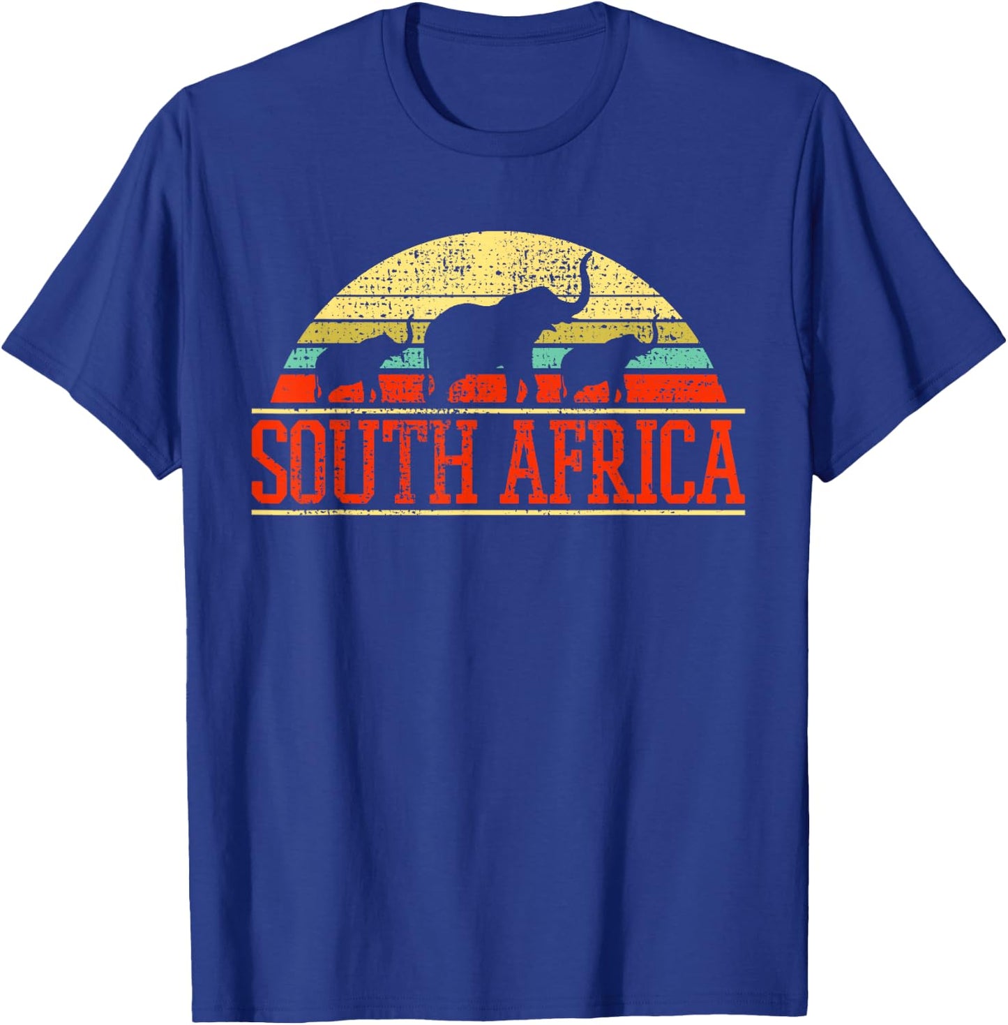 South Africa Elephant Gift Retro Vintage T-Shirt - T-Shirt | Royal