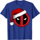 Marvel Deadpool Icon Santa Hat Christmas Graphic T-Shirt - T-Shirt | Royal