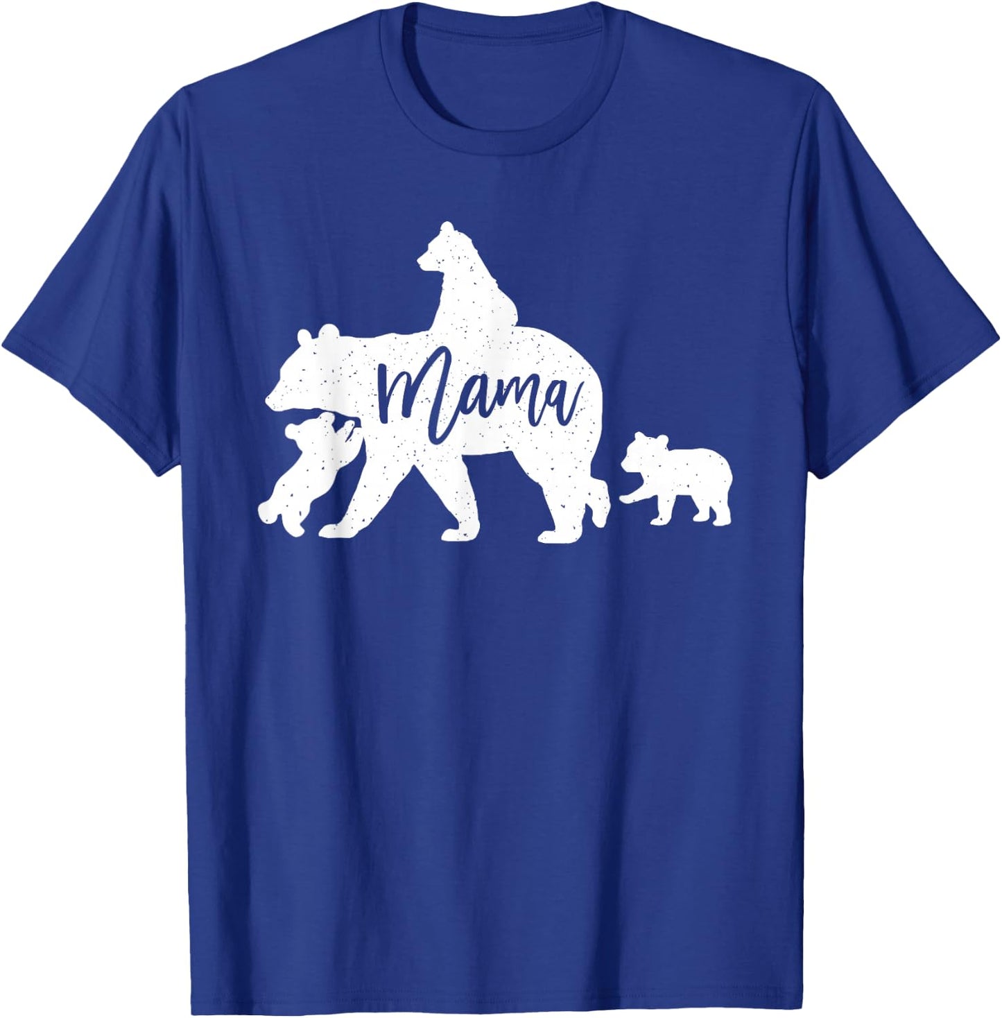 Mama Bear 3 Baby Bear Cubs Following Riding on Back T-Shirt - T-Shirt | Royal