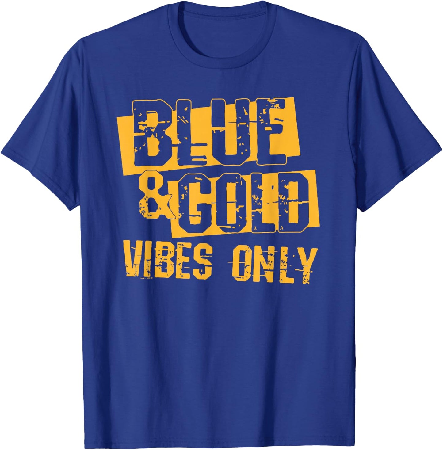 Blue and Gold Spirit Wear for High School Football T-Shirt - T-Shirt | Royal