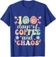 100 Days Of School Coffee Lover 100th Day Of School Teacher T-Shirt - T-Shirt | Royal