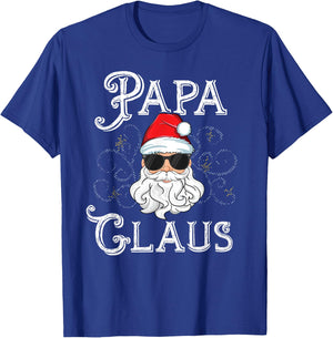 Papa Claus Matching Family Christmas Outfit Xmas Photo T-Shirt - T-Shirt | Royal