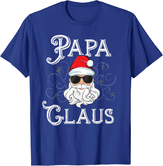 Papa Claus Matching Family Christmas Outfit Xmas Photo T-Shirt - T-Shirt | Royal