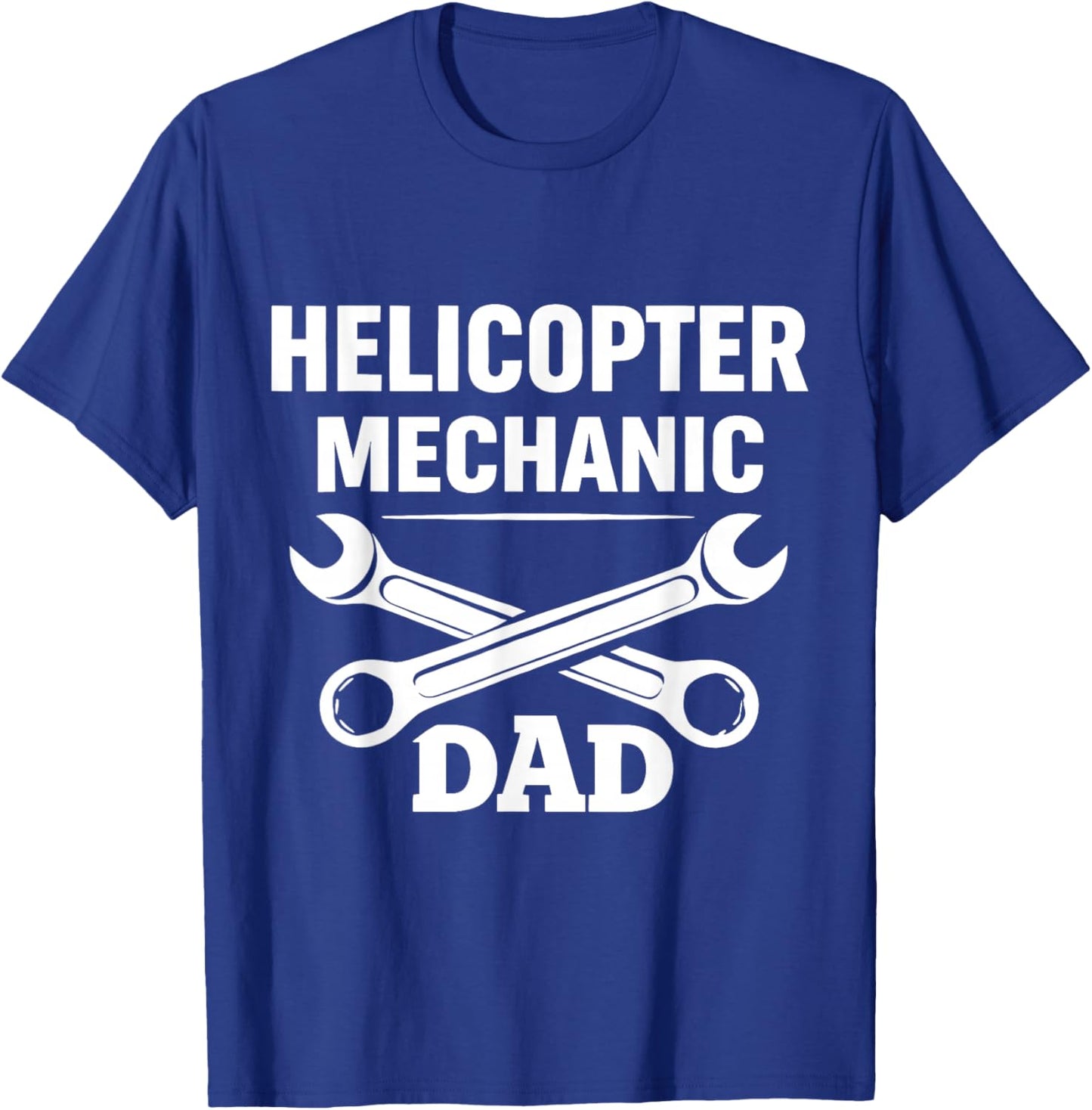 Helicopter Mechanic Dad Aviation Father Day T-Shirt - T-Shirt | Royal