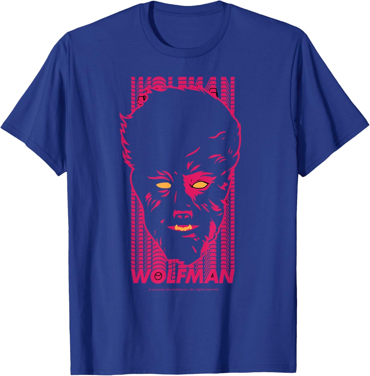 Universal Monsters The Wolf Man Name Stack Portrait T-Shirt - T-Shirt | Royal