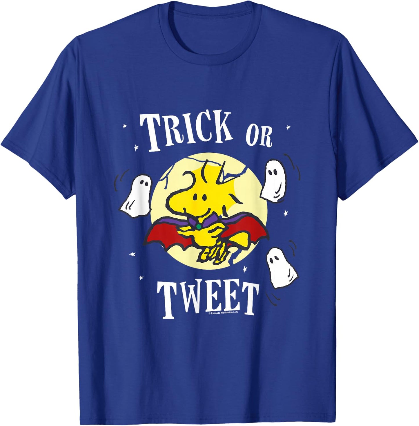 Peanuts Halloween Trick Or Tweet Woodstock T-Shirt - T-Shirt | Royal