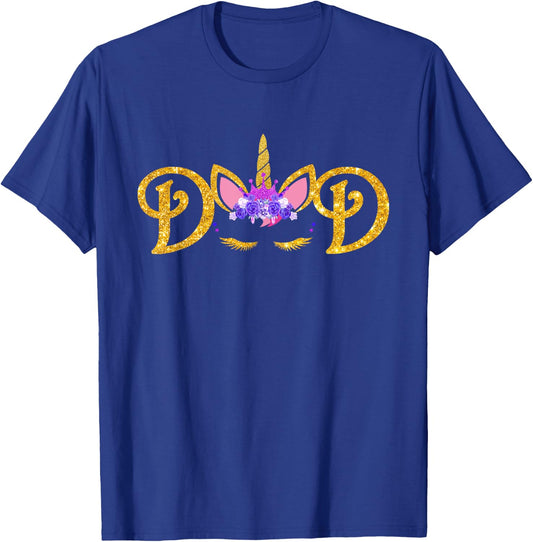 Unicorn Dad Dadacorn Shirt Daddy of the Unicorn Girl T-Shirt - T-Shirt | Royal