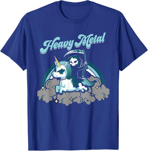 Unicorn Death Metal Heavy Metal Rocker Go To Hell Shirt T-Shirt - T-Shirt | Royal