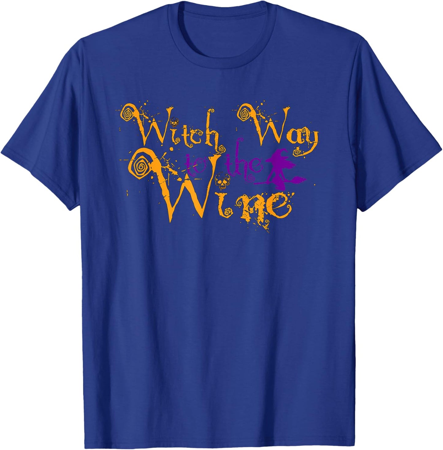 Witch way to the wine shirt Party Halloween Wine lover shirt T-Shirt - T-Shirt | Royal