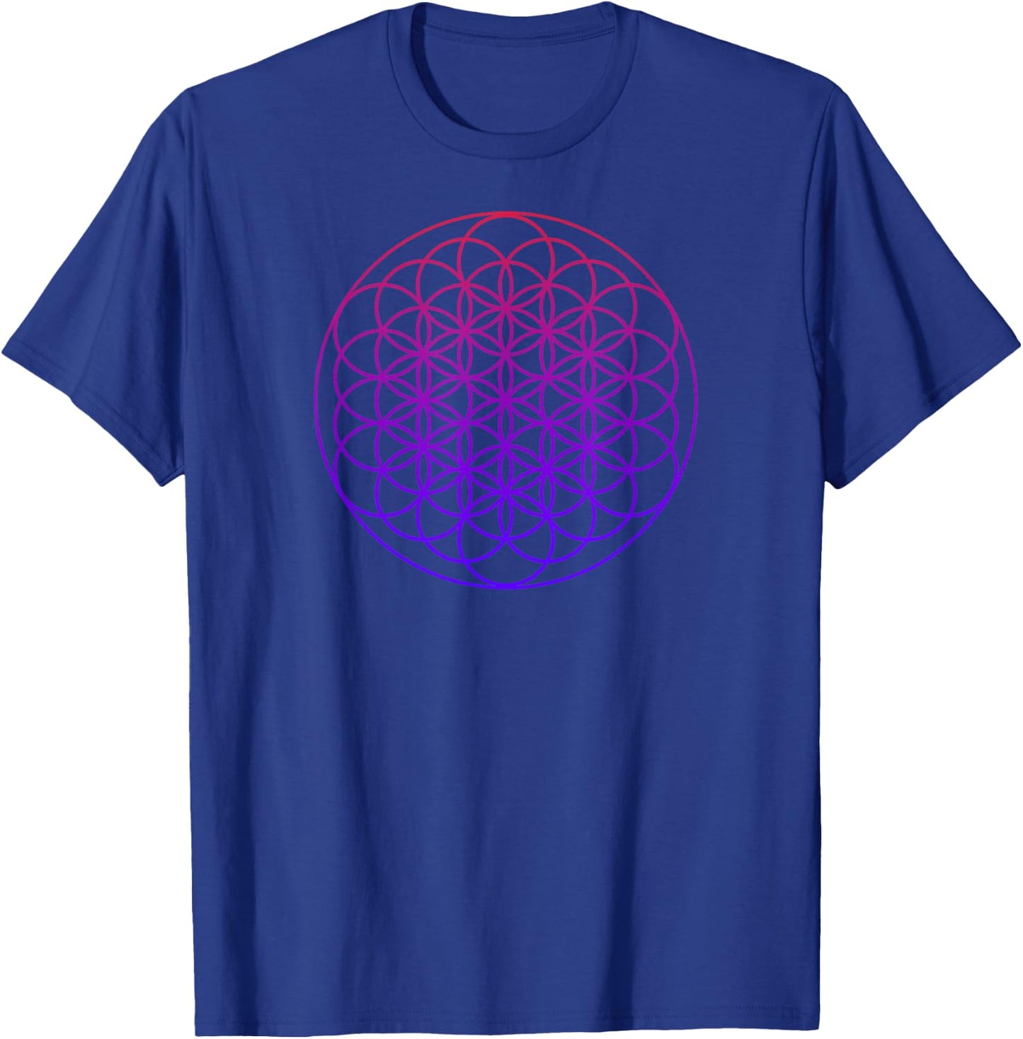 Cool Sacred Geometry Geometric Repeating Circles Trippy Yoga T-Shirt - T-Shirt | Royal