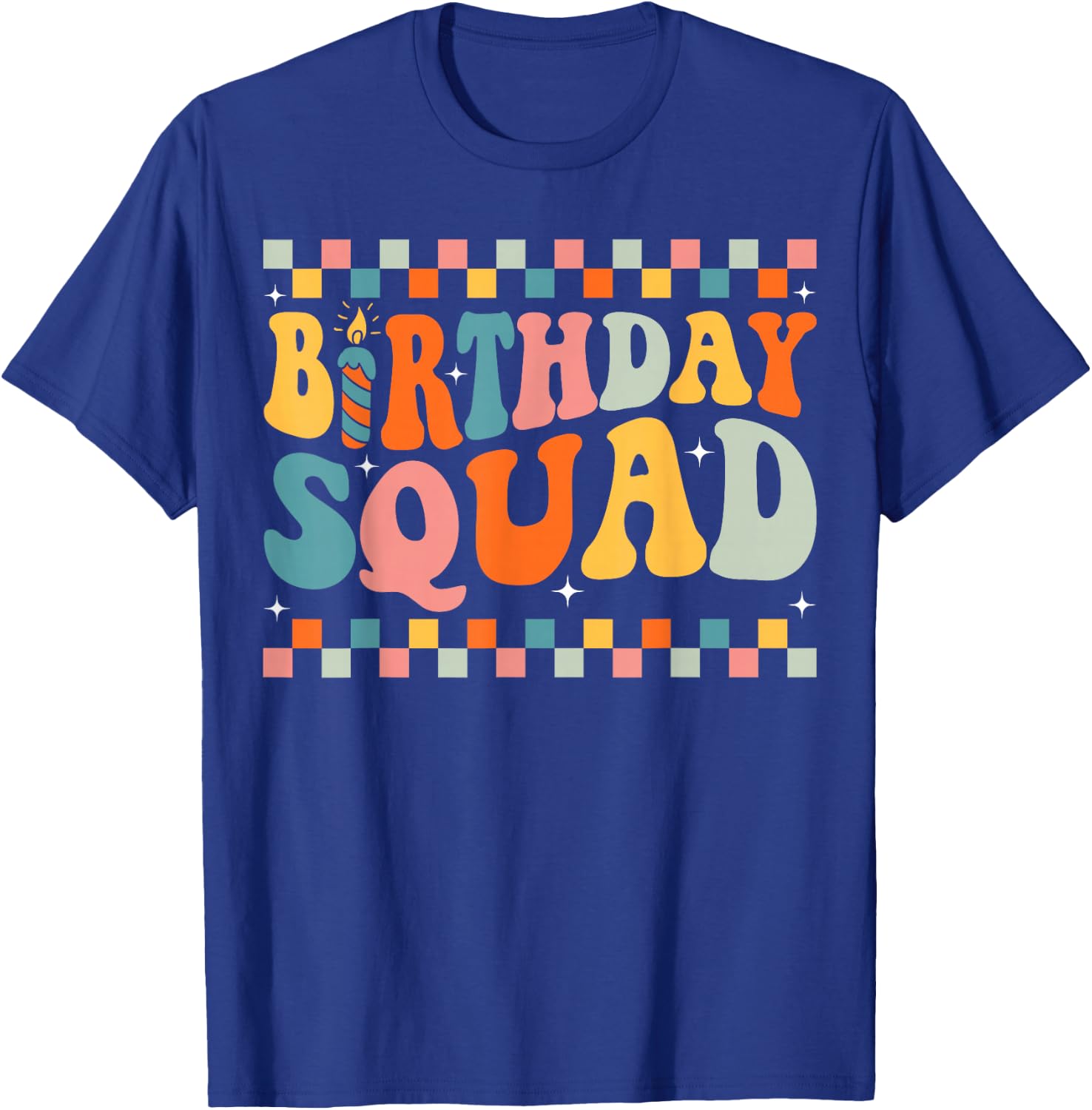 Birthday Squad Groovy Matching Family Birthday Squad T-Shirt - T-Shirt | Royal