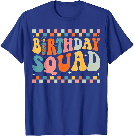 Birthday Squad Groovy Matching Family Birthday Squad T-Shirt - T-Shirt | Royal