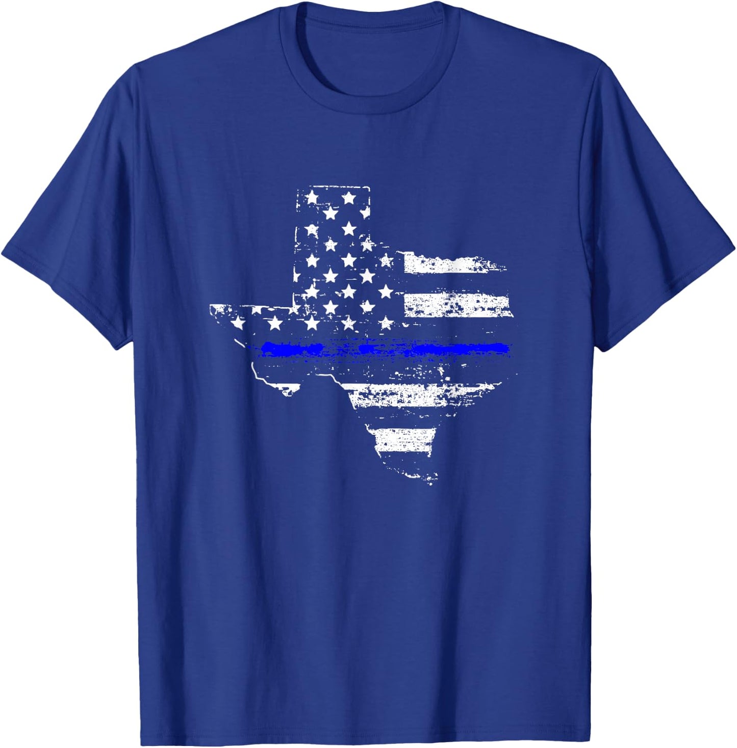 Texas Back the Blue Support Thin Blue Line T-Shirt - T-Shirt | Royal