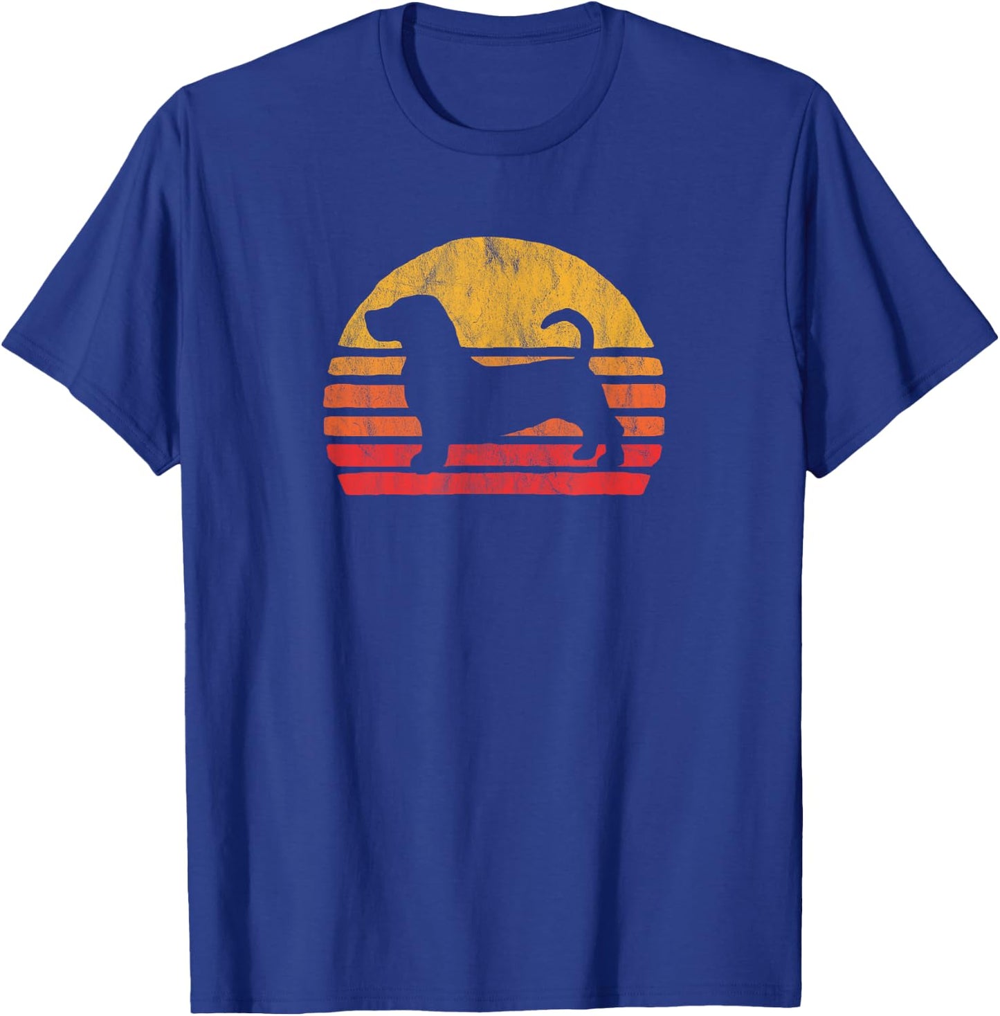 Retro Bassett Hound Sun - Vintage Dog Breed Design Women Kids T-Shirt - T-Shirt | Royal