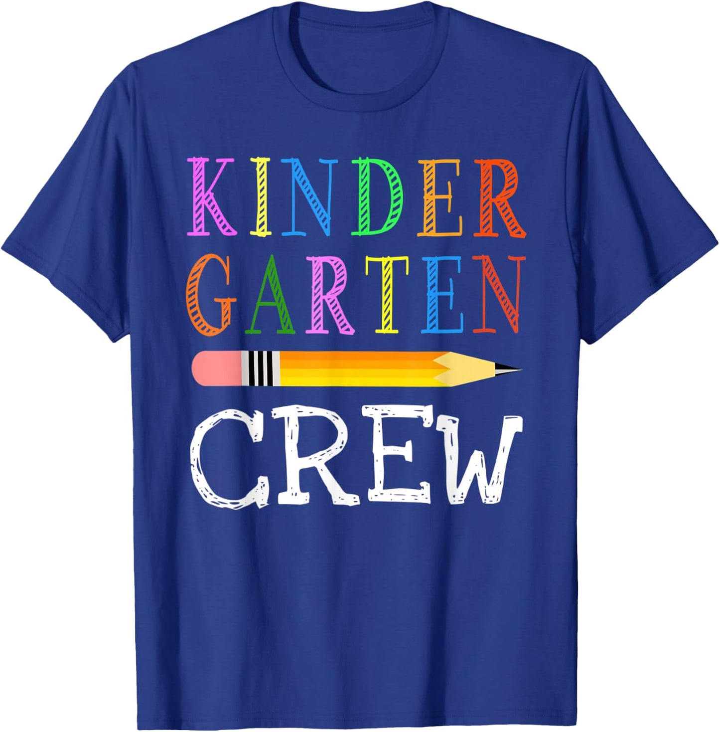 1st Day Of Kindergarten Kinder Crew Back To School Teacher T-Shirt - T-Shirt | Royal