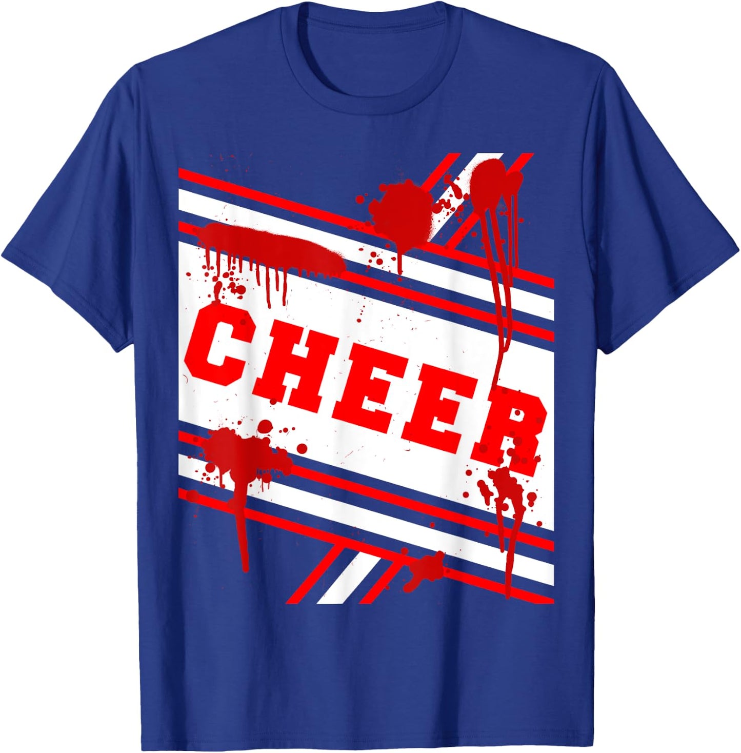 Scary Cheerleader Costume Shirt Halloween Cheer Team T-Shirt - T-Shirt | Royal
