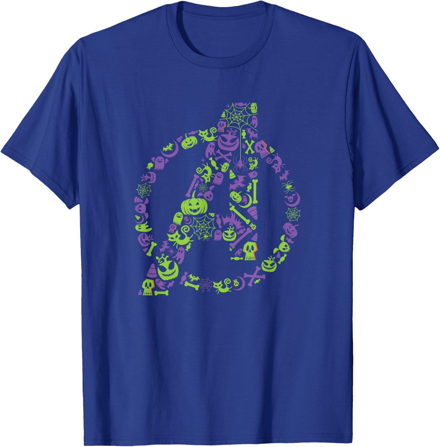 Marvel Avengers Logo Spooky Halloween T-Shirt - T-Shirt | Royal