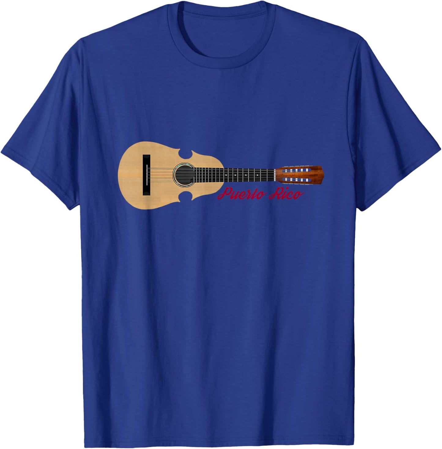 Cuatro Puertorriqueno with Puerto Rico by 4Jibaro T-Shirt - T-Shirt | Royal