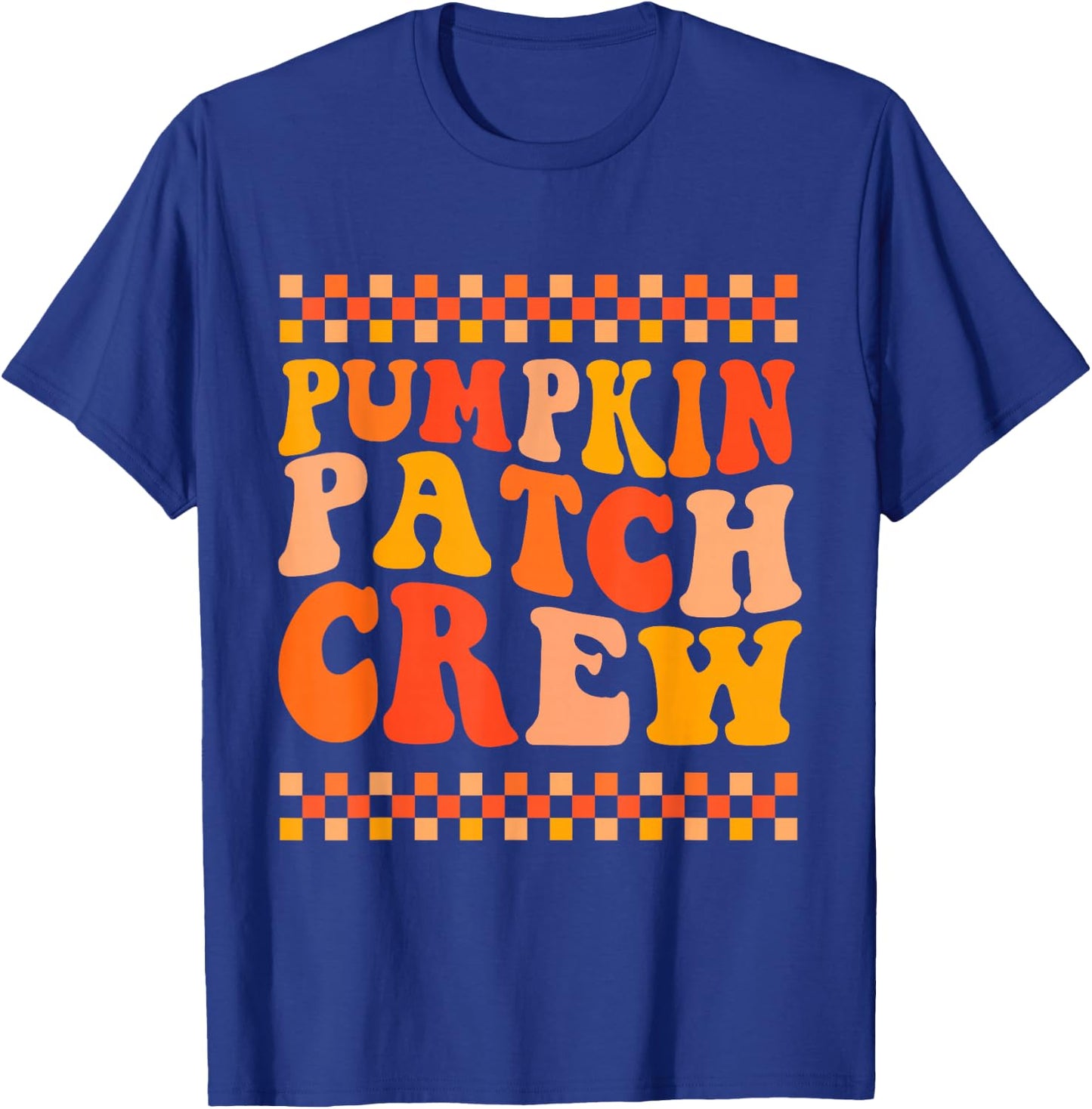 Pumpkin Patch Crew For Kids Boys Toddler Autumn Fall T-Shirt - T-Shirt | Royal