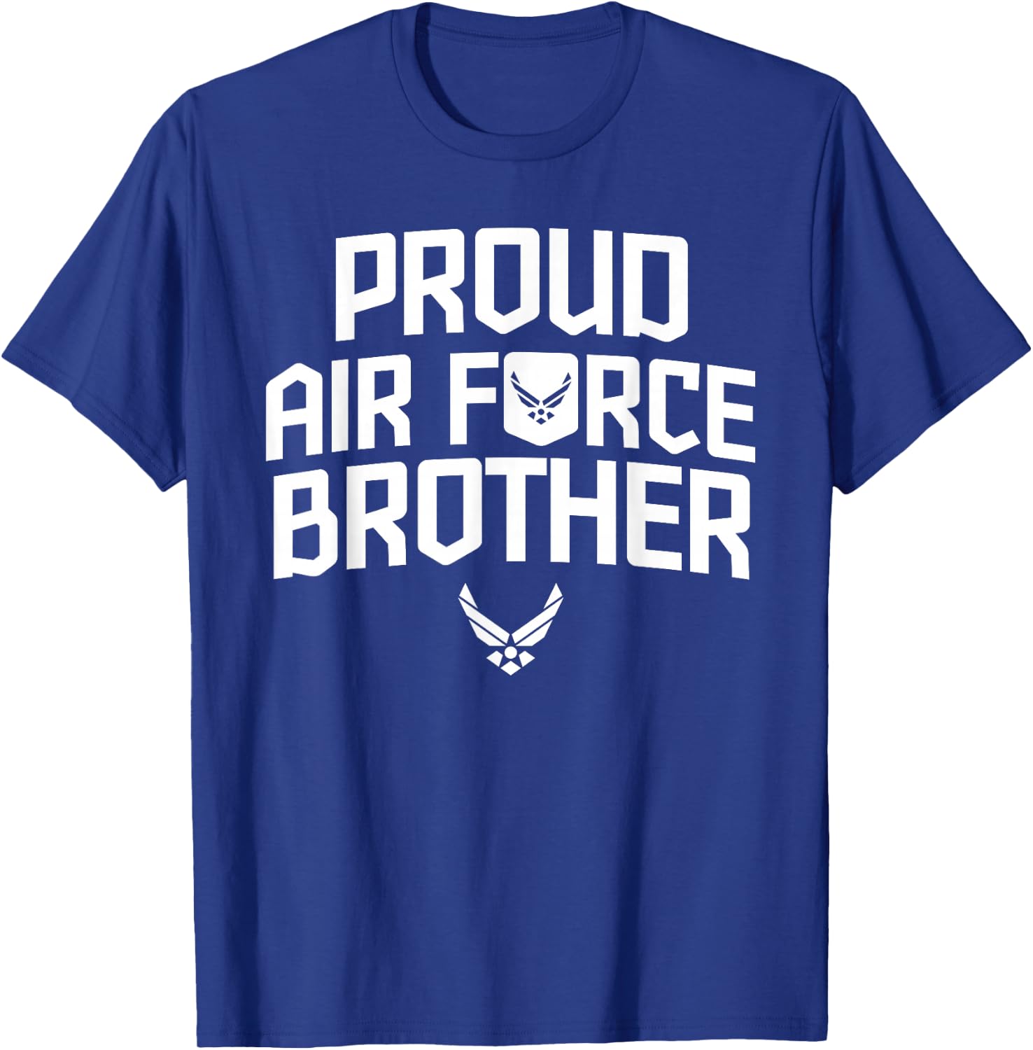Proud Air Force Brother Shirt Military Veteran T-Shirt - T-Shirt | Royal
