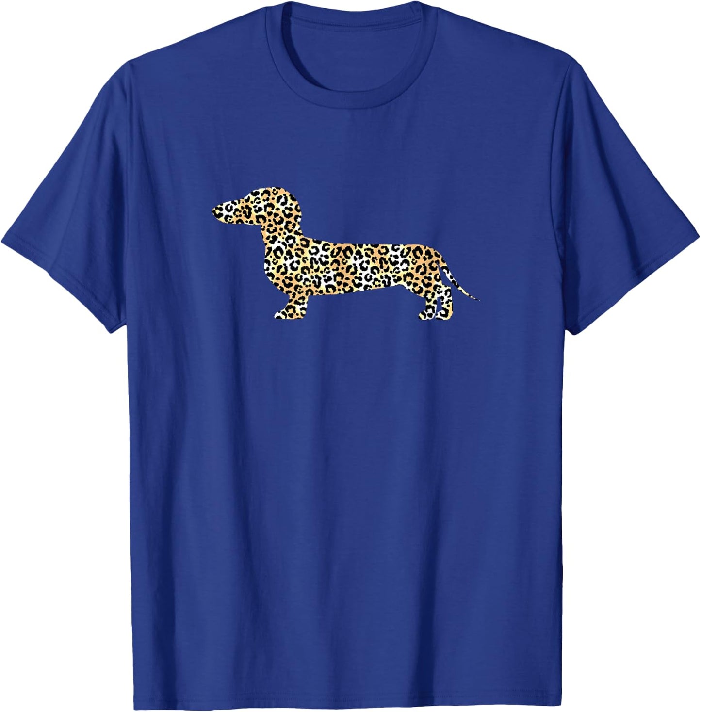 Leopard Print Dachshund Design for Stylish Dog Lovers T-Shirt - T-Shirt | Royal