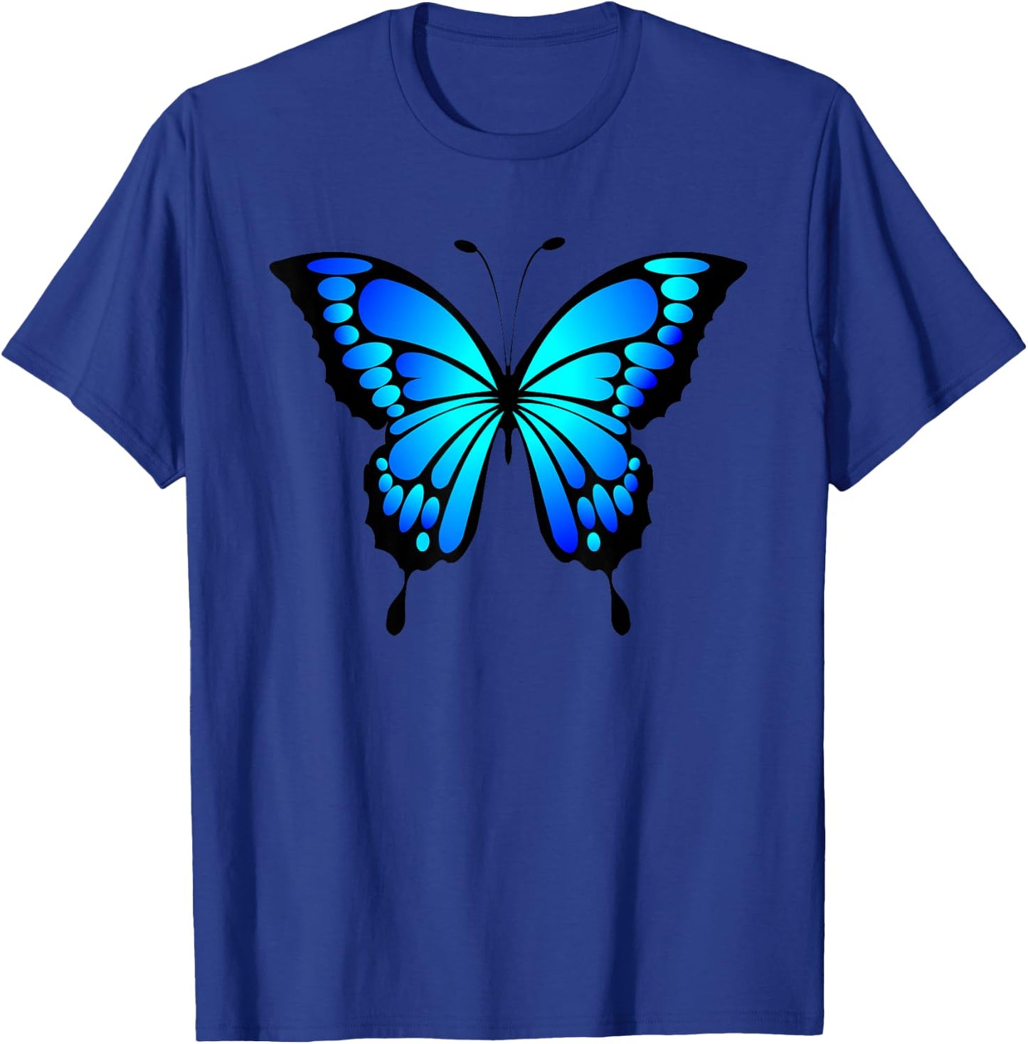 Cute Colorful Blue Butterfly Small T-Shirt - T-Shirt | Royal