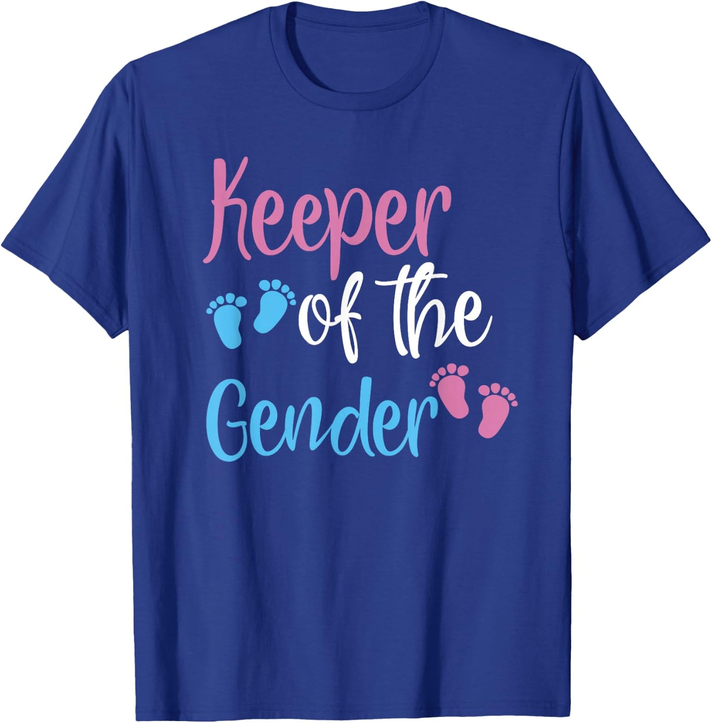 Keeper Of Gender Reveal Party Baby Announcement T-Shirt - T-Shirt | Royal