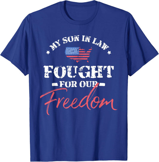 My Son in Law Is a Veteran T-Shirt - T-Shirt | Royal