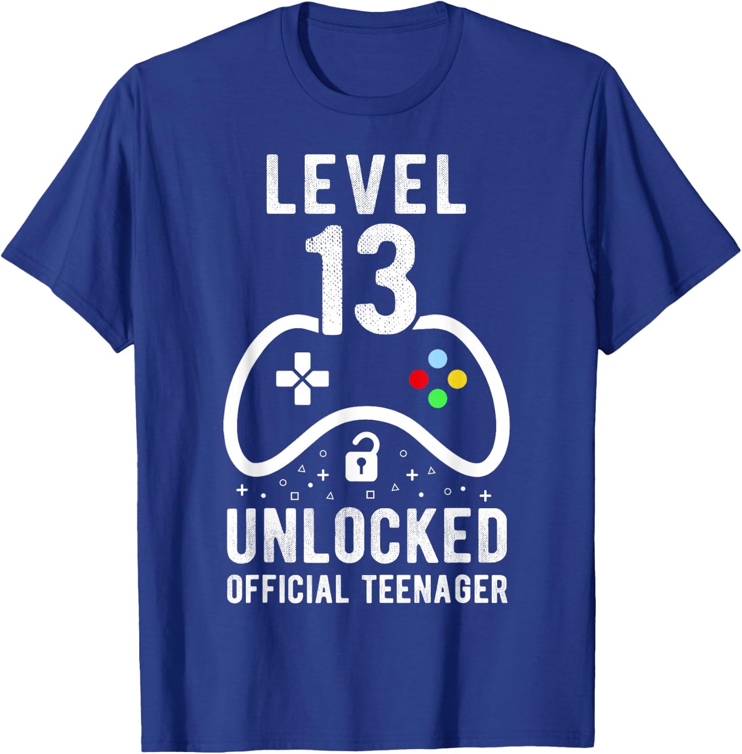 Official Teenager 13th Birthday Level 13 Unlocked T-Shirt - T-Shirt | Royal